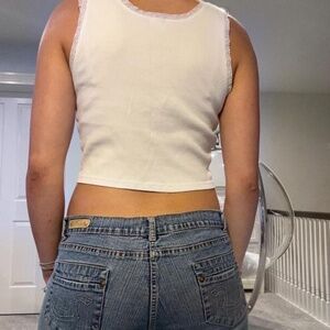 White Lacey Tank Top